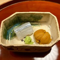 筒井 清寂 - 雲丹とサヨリのお造り