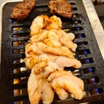 ホルモンハジメ - 焼網　マルチョウ(味噌)