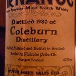 FOS - Coleburn 62.9％ 1980- （TIR NON OG/ScotchMaltSales LTD）