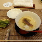 山玄茶 - 炊き合わせは茶碗蒸しで。ミョウガが効いてます