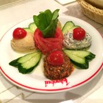 トルコレストラン イスタンブールGINZA - ４種類の前菜盛り合わせ