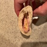 ブランジェリー オランジュ - ハムとチーズのフランスパン　ハム一枚の間にチーズが挟んであります