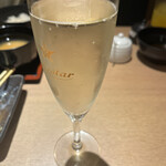 天ぷらとワイン 小島 - 樽生スパークリング