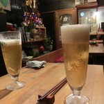 トリコロール - 良く冷えたビール♪　夜になっても暑い日だったので美味しい～♡