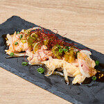 旨辛 蒸鶏の山クラゲ和え よだれ鶏風