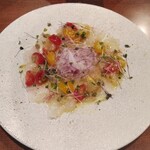 288525161 - 伊勢真鯛カルパッチョ日向夏のケッカソース1848円