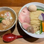 麺処 竹川 - 無添加つけ麺(大)特製∶1400円