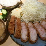 とんかつ　マルエ - 上ロースカツ定食　税込１８００円