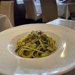 タンタ フェリチッタ - ベーコンと枝豆のジェノベーゼソース