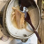 鮨よし - あん肝をあっさり出汁で炊き上げたもの｡新鮮