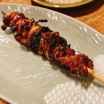 小川菊 - 肝焼きで埼玉の地酒をいただいた