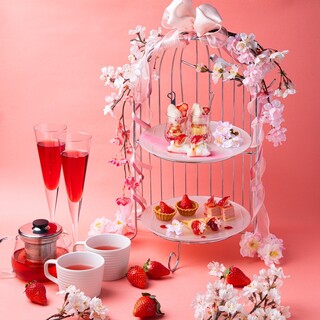 季節の変化を楽しむアフタヌーンティー◆乾杯&食後のドリンク付