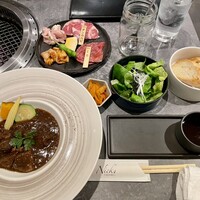 焼肉Nick - タンシチューランチセットと焼肉セット　計2000円