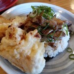 中華そば 八平 - かしわ天と肉おにぎり