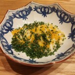 はらまさ - フグの白子そうめん　カラスミ乗せ