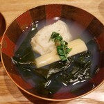 はらまさ - タケノコ、ワカメ、しんじょう、貝のお出汁