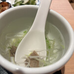 ねぎし - テールスープ。味が薄いだとォ⁉️普段どんだけ濃い味で食っとるのかね(ФωФ)(ФωФ)(ФωФ)