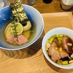 ヨコクラストアハウス - 昆布水つけ麺(醤油、並盛り)¥1,120