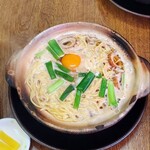 まゆみの店 - 特製土佐ジロー鍋焼きラーメン(醤油)