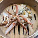 えん encounter - お通しが蟹セイロ