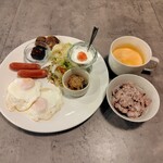 ダイニングカフェゆうなみ - モーニング(雑穀米に変更)