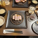 空蝉亭 - 金華豚 熟成ロース 150g、麦飯、味噌汁