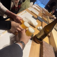 鮨まつやま - リベンジできたぞーー (ﾉ`•ω•)و  ✧*乾杯*✧!!!!