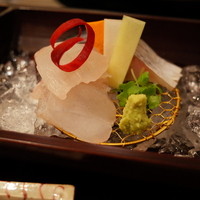 日本料理 太月 - お造り ごま鯖の酢〆 フッコ（スズキ）