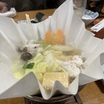 かに道楽 - かにつみれ紙鍋