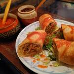 インドレストランバーバンジャーラ - スプリングロール（春巻き） これまたボリューミー！