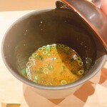 鮨 いつつ - あおさの赤出汁