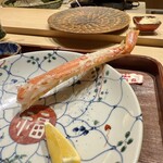 新富 きた福 - 焼きがにマイヤーレモンとお塩