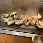 ぼてふく - かき焼きとえび焼き