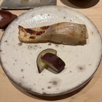 千葉たかおか - 骨出汁をつけて焼き上げた白甘鯛、さつまいも