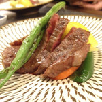 割烹 山さき - 焼物の和牛ヒレ肉とみすじ肉