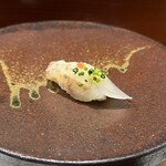 鮨匠 のむら - ヒラメのにぎり