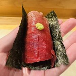 鮨shizuku 西天満 - トロタク(手巻き)