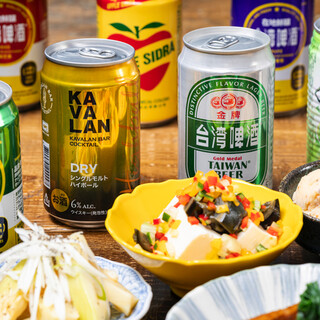台湾のお酒をはじめ、料理と好相性なドリンクメニューを取り揃え