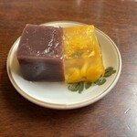 Sumibi Sen Coffee Rikyu - Traditional Japanese sweets and jelly.