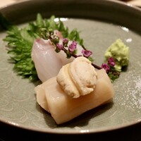 東麻布 さいこう - 青森 平目と北海道 帆立と帆立の卵巣