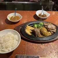 大井町銭場精肉店 - ハンバーグ&ステーキ　ライス大