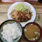 とんかつ喜多八 - しょうが焼き定食　1000円
