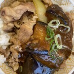 すき家 - 牛丼の上に スパイシーな 麻婆茄子が のっていて ボリュームあり！