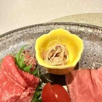 肉割烹 重㐂 - ハツ辛味噌漬け