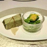 肉割烹 重㐂 - 旬菜２点盛り