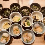 全席個室 Jibundoki 大宮東口站前店 - 最初の小鉢6人分