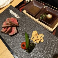 アマネムダイニング - ディナー　メインの松坂牛のステーキ　牛肉好きの家族が喜んでました
