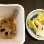 なかむら - 【'25.2】先にきんぴらとお漬物が提供されます