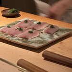 すし ふくづか - 鯵への隠し味　仕込み中