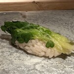 すし ふくづか - カイワレ昆布〆　　ほっとひと息　口福